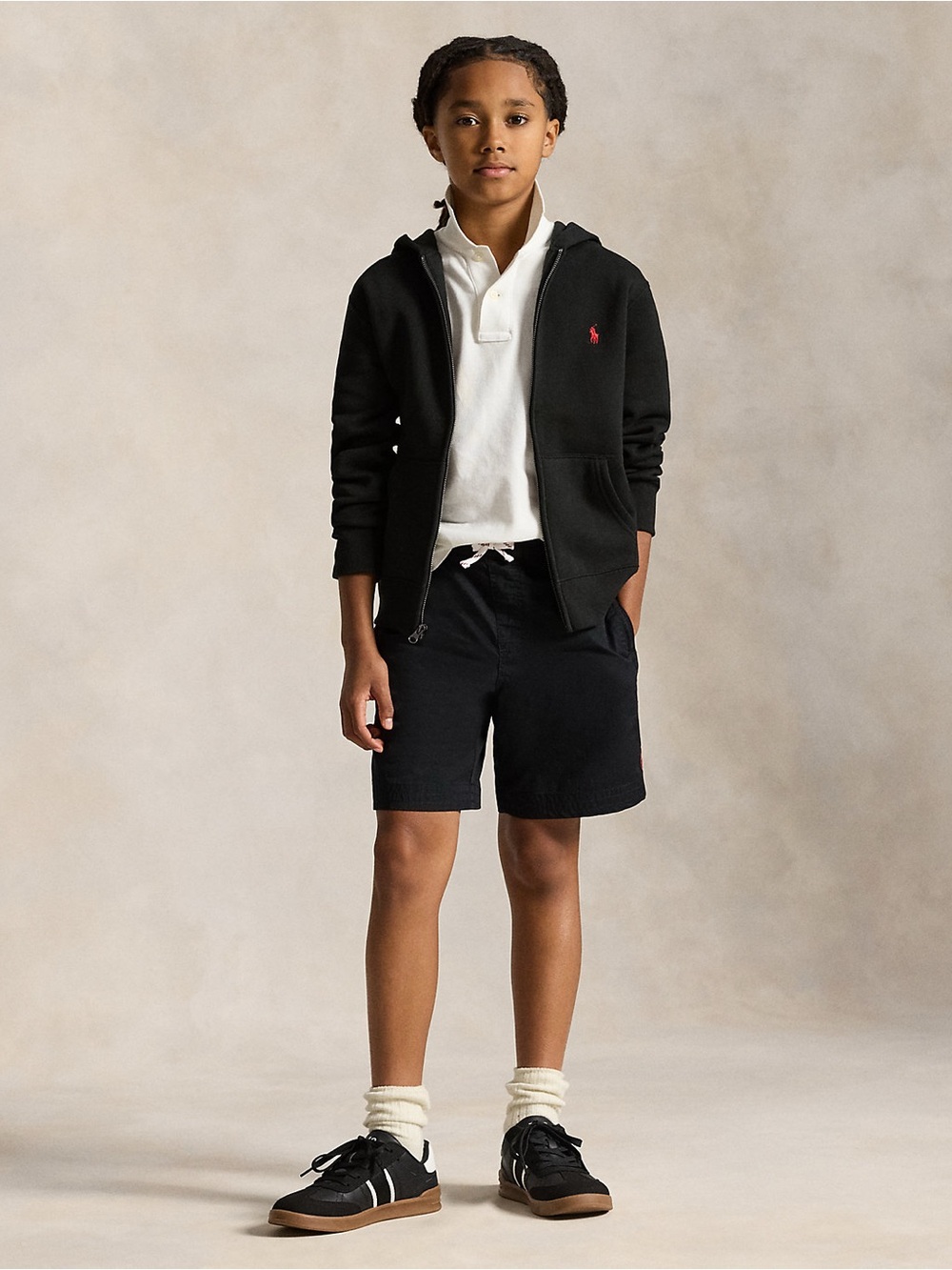 Polo by Ralph Lauren Kids Black Zip-Up Hoodie Sz M (10-12)
(May A-1)